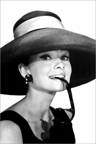 Póster Audrey Hepburn em roupa de verão