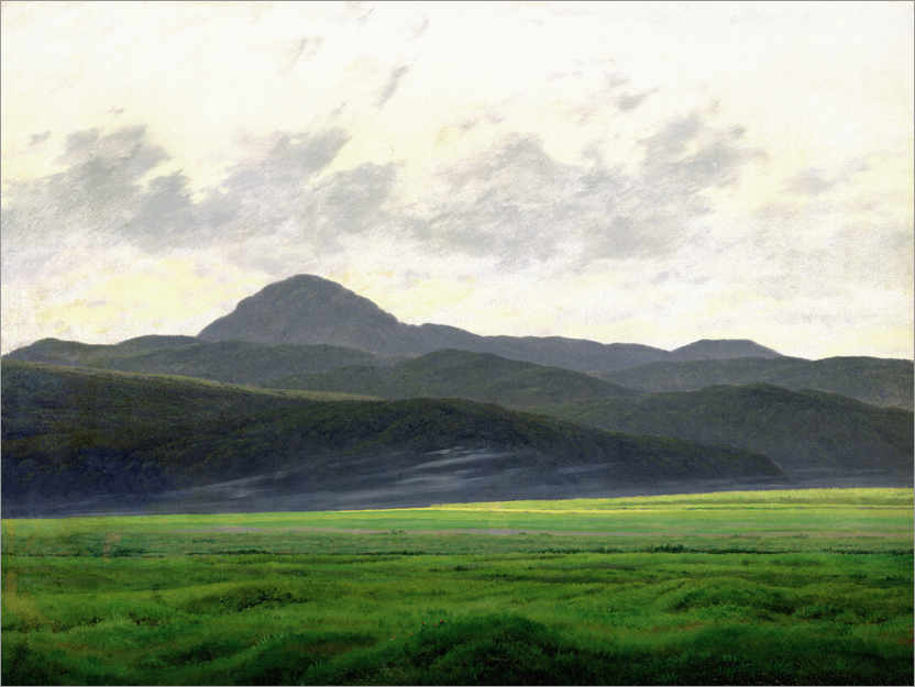 Póster Mountainous landscape