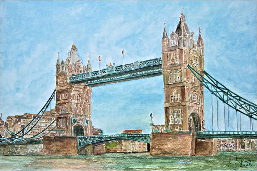 Póster Londres, Tower Bridge