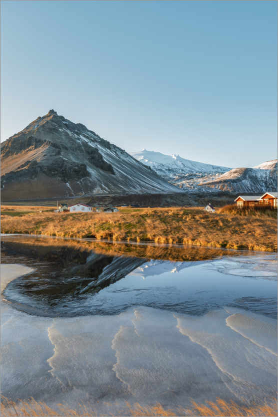 Póster Paisagem do inverno na Islândia