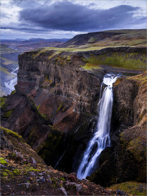 Póster Cachoeira de Haifoss, Islândia