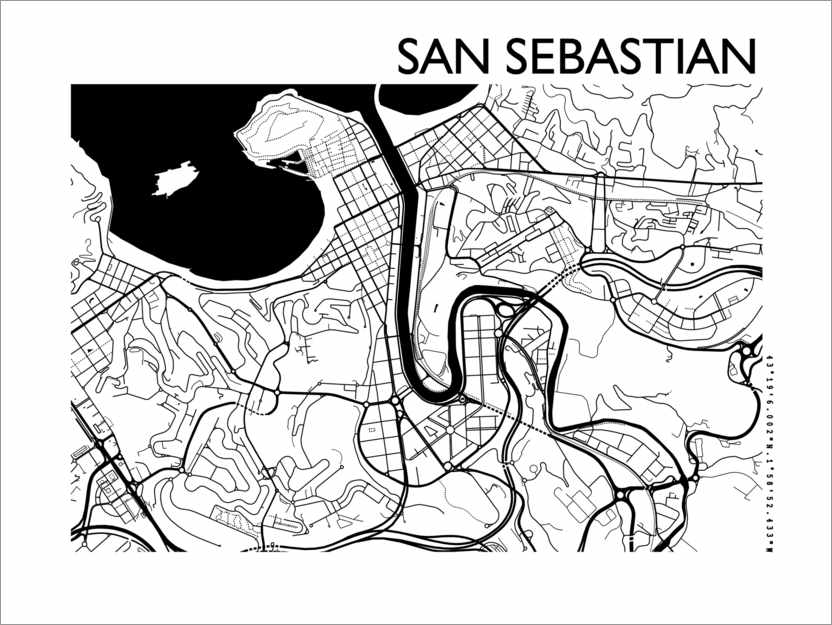 Póster Mapa de São Sebastião