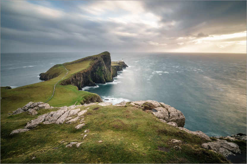 Póster Pôr do sol à beira-mar Escócia Ilha de Skye