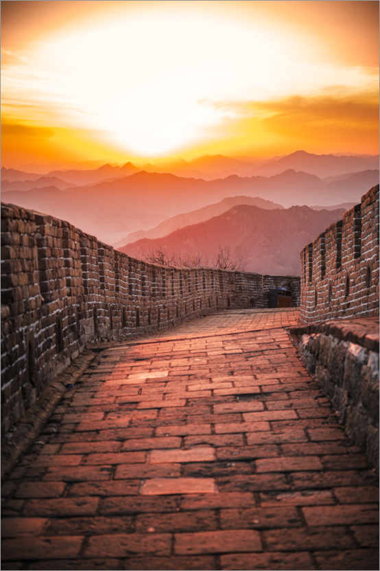 Póster The Great Wall at sunset I