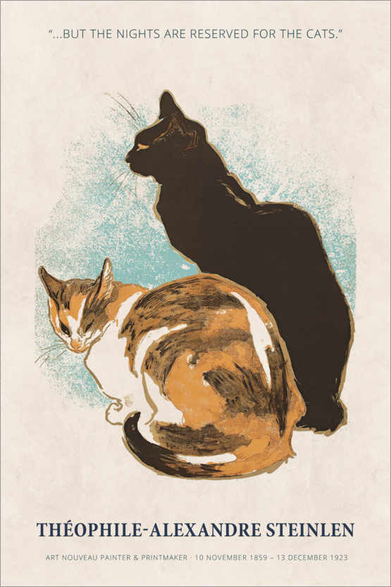 Póster Théophile-Alexandre Steinlen - Reserved for the cats