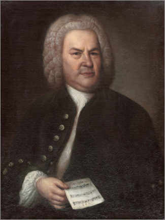 Quadro em tela  Johann Sebastian Bach - Elias Gottlob Haussmann