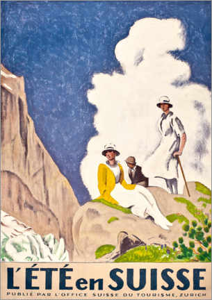 Póster  L'ete en Suisse. Ein Poster des Schweizer Fremdenverkehrsamts. 1921. - Emil Cardinaux