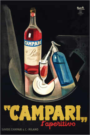 Quadro em tela  Campari l'Aperitivo - Marcello Nizzoli