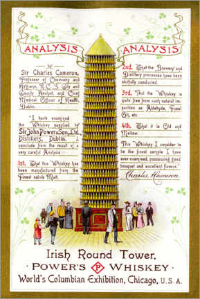 Quadro em acrílico  Torre redonda irlandesa - Vintage Advertising Collection