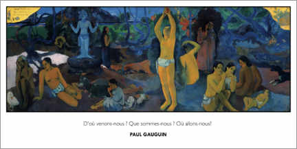 Quadro em acrílico  Where Do We Come From? What Are We? Where Are We Going? - Paul Gauguin