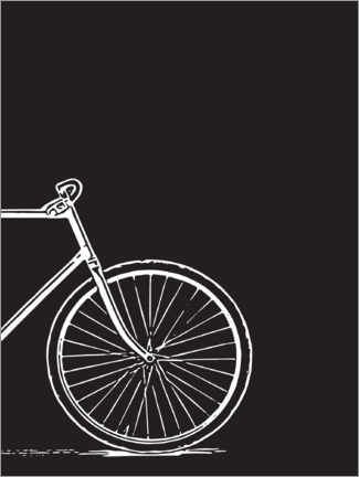 Quadro em acrílico  Bicicleta masculina I - apricot and birch
