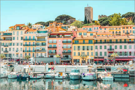 Póster Skyline da cidade de Cannes, Riviera Francesa