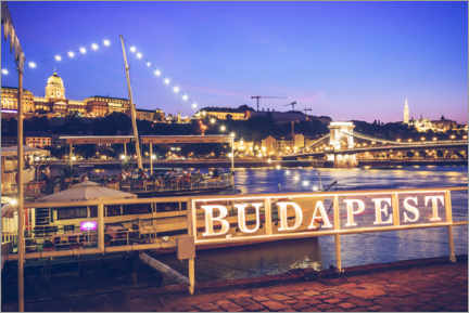 Póster  Hora azul na margem do Danúbio, Budapeste - Alexander Voss