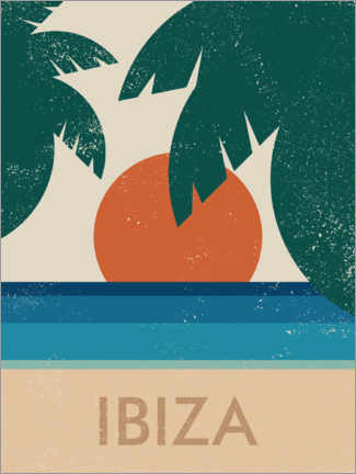 Quadro em tela  Platja d'en Bossa, Ibiza - Swissty