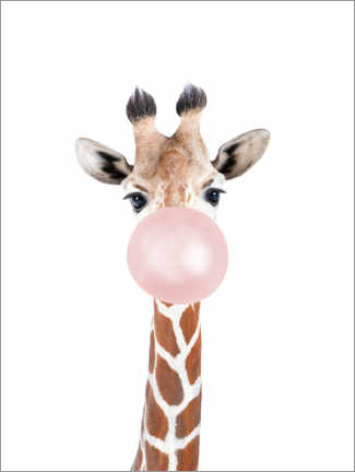 Autocolante decorativo  Girafa com chiclete - Sisi And Seb