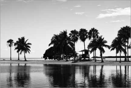 Póster  Black Florida - Miami Shadow Beach - Philippe HUGONNARD