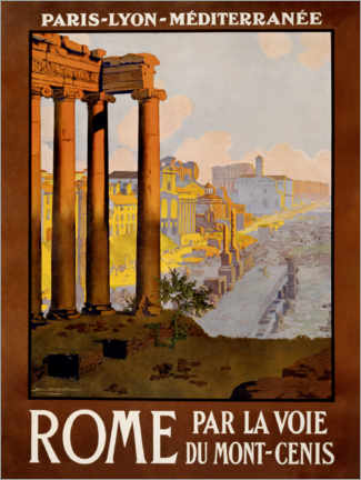 Quadro em acrílico  Roma - Vintage Travel Collection