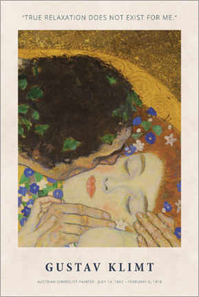 Quadro de madeira  Gustav Klimt - True relaxation - Gustav Klimt