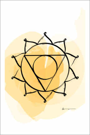 Póster  Solar Plexus Chakra (Manipura) - Yoga In Art