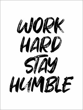 Póster Work hard, stay humble