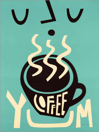 Quadro em acrílico  Yum Coffee - Fox &amp; Velvet