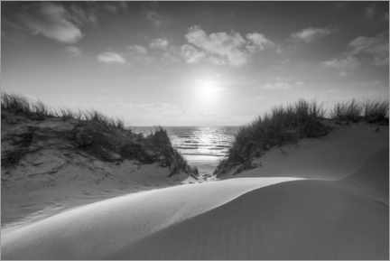 Quadro em PVC  Dunes in black and white - Jan Christopher Becke