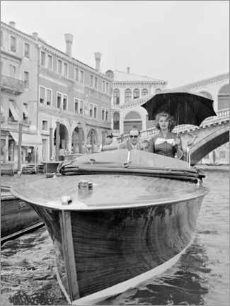 Quadro em alumínio  Actress Sophia Loren in Venice 1955