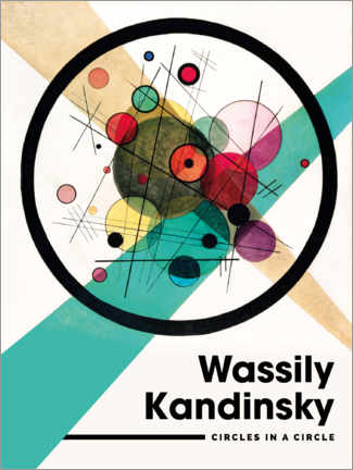 Quadro de madeira  Kandinsky - Circles in a circle - Wassily Kandinsky
