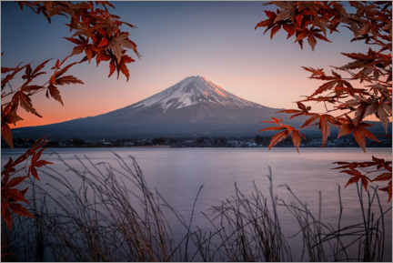 Póster Mt Fuji at dusk