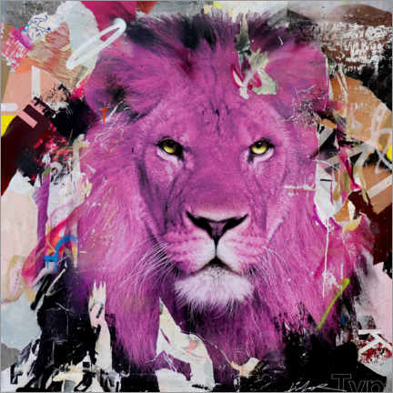Póster Pop art lion - Instinctively ruling