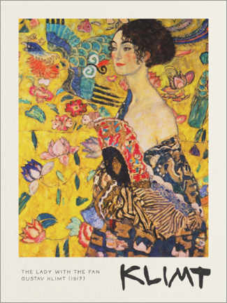 Póster  Lady with a fan - Gustav Klimt