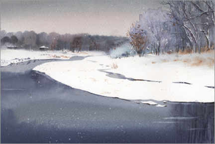 Póster Winter landscape