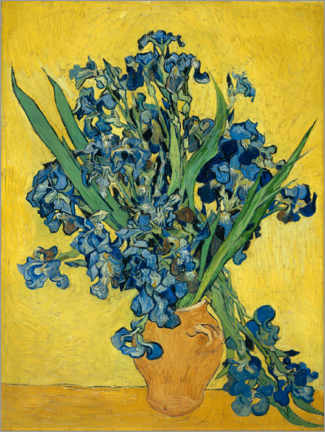 Quadro de madeira  Irises, 1890 - Vincent van Gogh