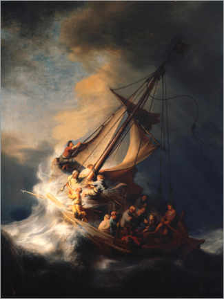 Póster  The Storm on the Sea of Galilee, 1633 - Rembrandt van Rijn