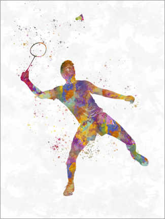 Póster  Badminton player I - nobelart