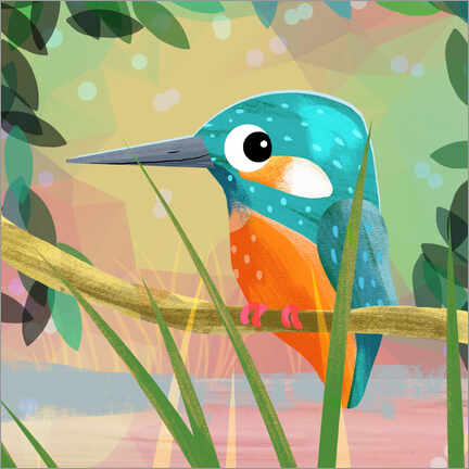 Póster  The little Kingfisher - Julia Reyelt