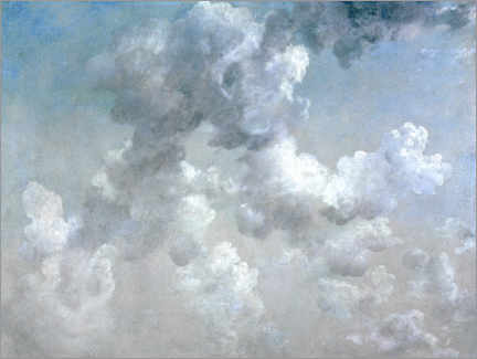 Quadro de madeira  Estudando as nuvens - John Constable