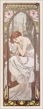 Quadro em tela  The Times of the Day: Night's Rest - Alfons Mucha