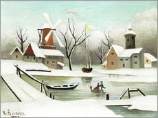Autocolante decorativo  Paisagem de inverno - Henri Rousseau
