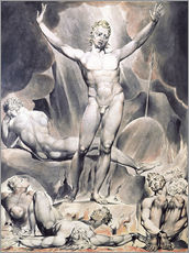 Autocolante decorativo  satan arousing the rebel angels - William Blake