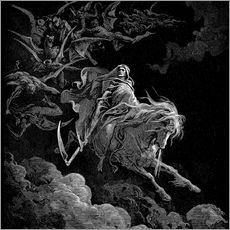 Autocolante decorativo  Morte no cavalo pálido - Gustave Doré
