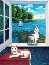 Autocolante decorativo  Cats and Sea - Jerzy Marek