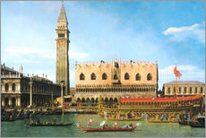 Quadro em acrílico  The Bucintoro at the Molo on Ascension Day - Antonio Canaletto