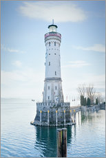 Quadro em plexi-alumínio  beautiful lighthouse at Lindau