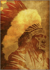 Autocolante decorativo  Native American retro