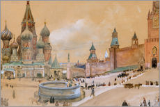 Quadro em plexi-alumínio  Moscow (Kremlin and St. Basil's Cathedral) - Albert Edelfelt
