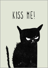 Autocolante decorativo  Kiss me, grumpy cat - Amy and Kurt