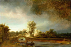 Autocolante decorativo  The Stone Bridge - Rembrandt van Rijn