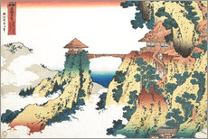 Quadro em plexi-alumínio  Ponte no Monte Gyodo perto de Ashikaga - Katsushika Hokusai