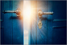 Quadro em plexi-alumínio  Open blue door and sunshine - Elena Schweitzer